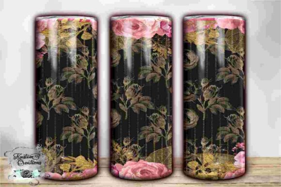 Download Elegant Floral Border Tumbler Templates - Floral Collection
