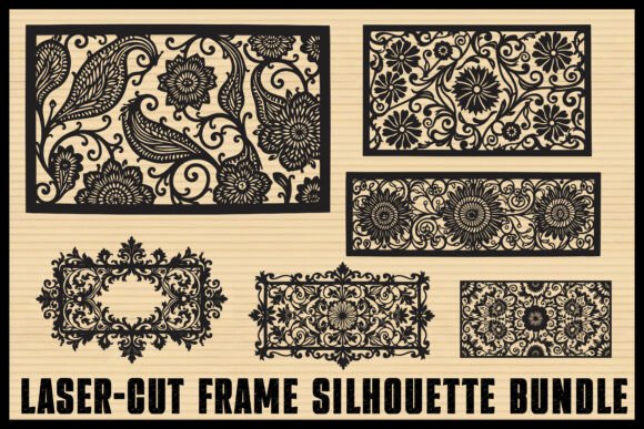 Download Elegant Laser Cut Floral Frames - Floral Collection