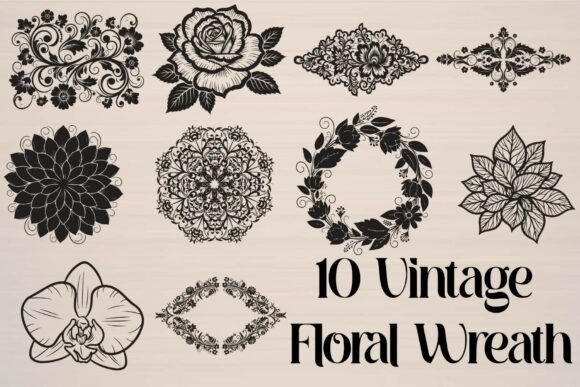 Download Vintage Floral Wreath - Floral Collection
