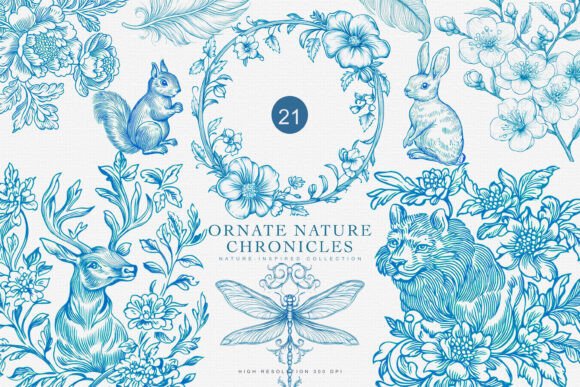 Download Turquoise Chinoiserie Floral Animals - Premium Resources