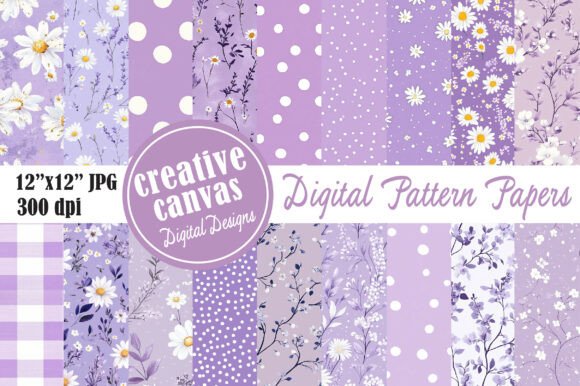 Download Lavender Coquette Floral Digital Paper - Floral Collection