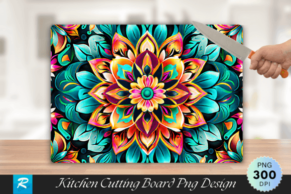 Download Mandala Floral Cutting Board PNG Design - Floral Collection