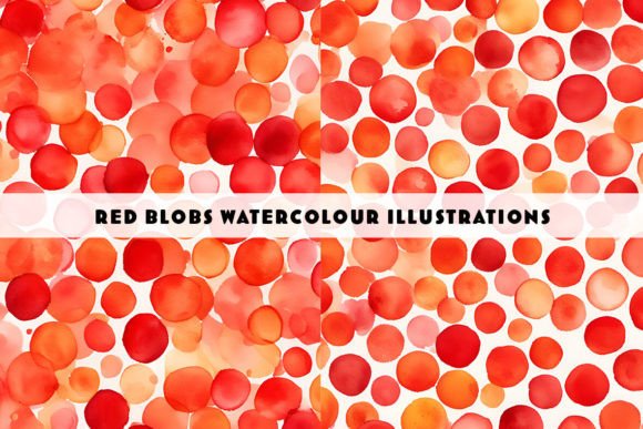 Download Red Blob Watercolour Duo Spots and Dots - Spots Collection