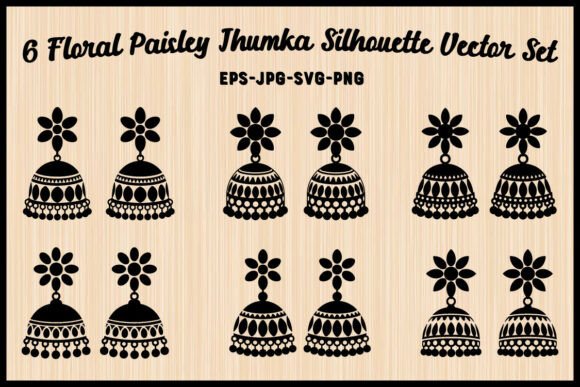 Download Jhumka Paisley Floral Vector Set - Floral Collection