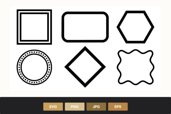 Download Black Geometric Shapes Set - Shape Collection