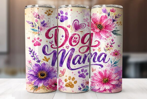 Download Dog Mama Floral 20oz Tumbler Sublimation - Floral Collection