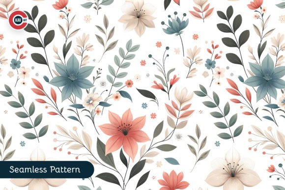 Download Soft Color Floral Seamless Pattern - Floral Collection