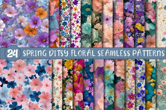 Download Spring Ditsy Floral Seamless Patterns - Floral Collection