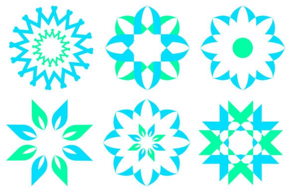 Download Round Geometric Vector Shapes Set. - Shape Collection