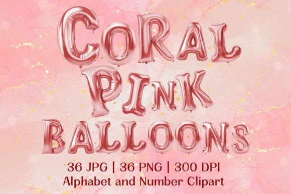 Download Coral Pink Alphabet Balloons Clipart - Premium Resources