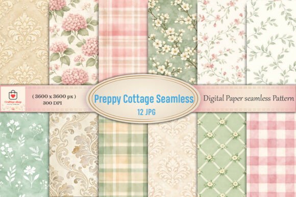 Download Cottagecore Floral Digital Paper Bundle - Floral Collection