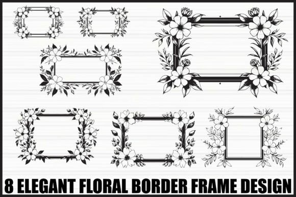 Download Elegant Floral Frame Bundle - Floral Collection