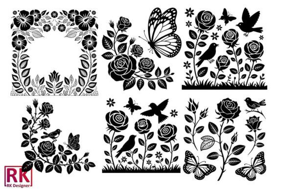Download ***Floral Bird Frame Laser Cut Vector*** - Floral Collection