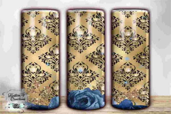 Download Elegant Floral Border Tumbler Templates - Floral Collection