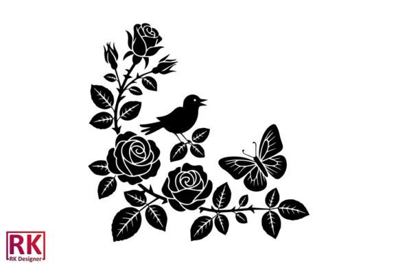 Download ***Floral Bird Frame Laser Cut Vector*** - Floral Collection