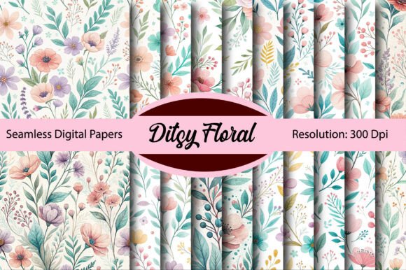 Download Ditsy Floral Seamless Digital Paper - Floral Collection