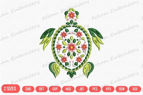 Download Tropical Floral Sea Turtle - Floral Collection