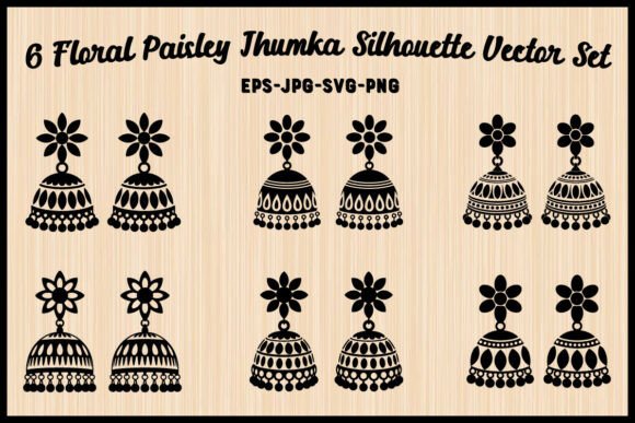 Download Jhumka Paisley Floral Vector Set - Floral Collection