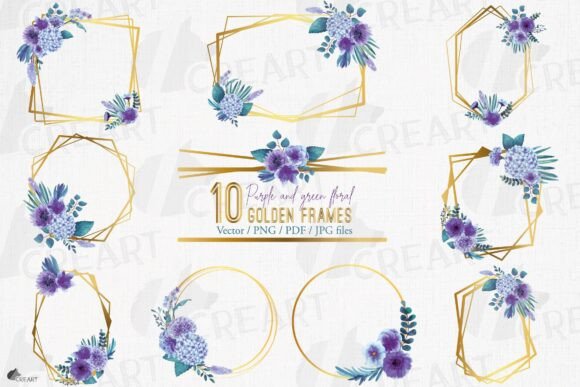 Download Elegant Watercolor Floral Wedding Border - Floral Collection