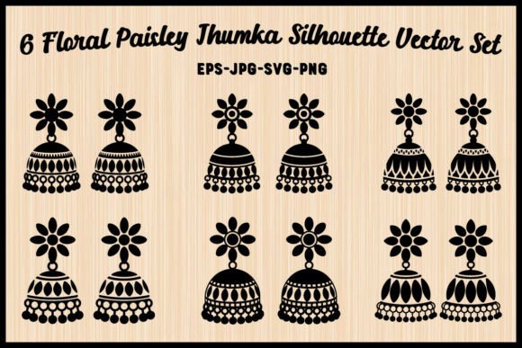 Download Jhumka Paisley Floral Vector Set - Floral Collection