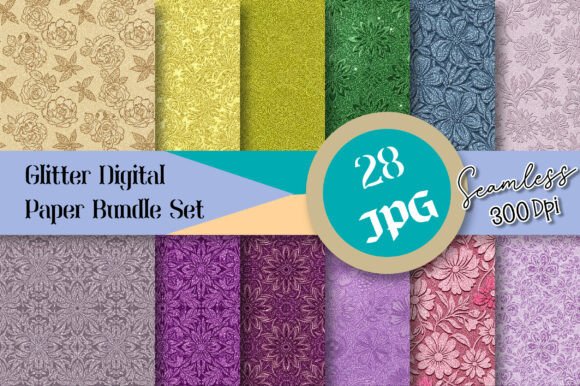 Download Glitter Floral Digital Bundle - Floral Collection