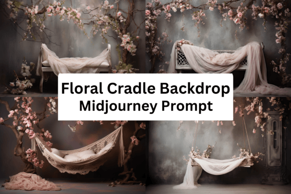 Download Midjourney Prompt for Floral Cradle Digital Backdrops - Floral Collection