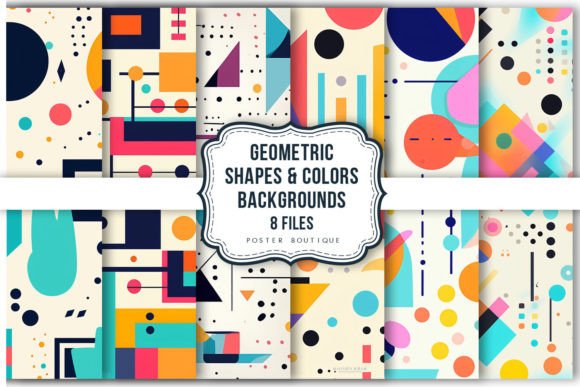 Download Geometric Shapes &amp; Colors Backgrounds - Shape Collection