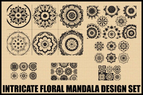 Download Boho Floral Mandala Bundle Set - Floral Collection