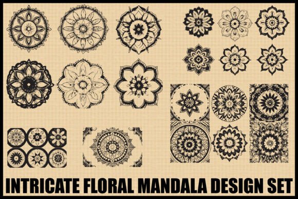 Download Boho Floral Mandala Bundle Set - Floral Collection