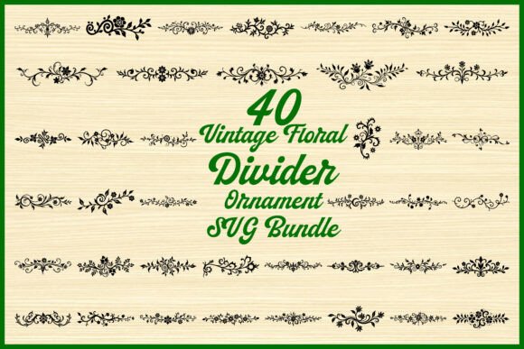 Download Vintage Floral Divider Ornament Bundle - Floral Collection