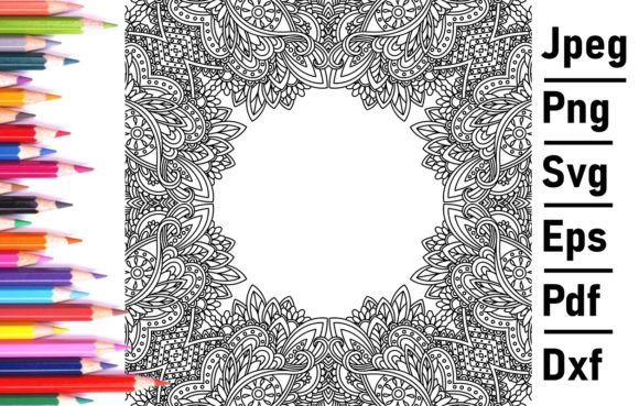 Download Zentangle Vector Floral Frame - Floral Collection
