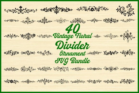 Download Vintage Floral Divider Ornament Bundle - Floral Collection