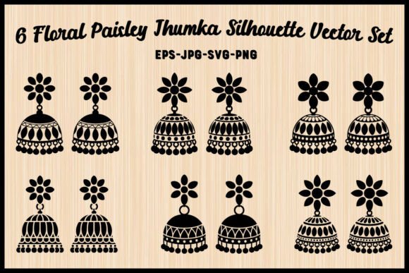 Download Jhumka Paisley Floral Vector Set - Floral Collection