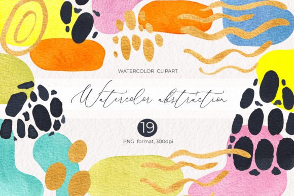 Download Watercolor Abstract Spots PNG - Premium Bundle