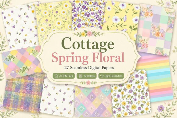 Download Cottage Spring Floral Digital Bundle - Floral Collection