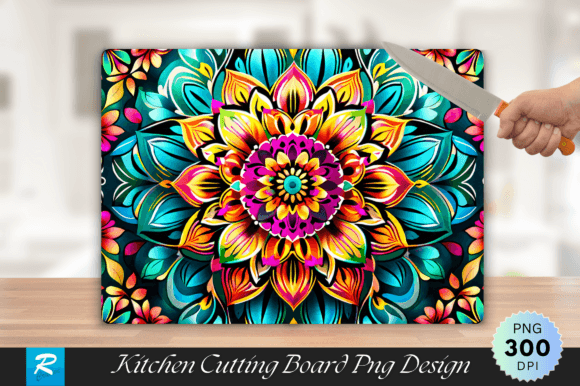 Download Mandala Floral Cutting Board PNG Design - Floral Collection