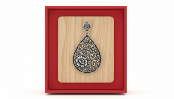 Download Vintage Floral Teardrop Earring SVG - Floral Collection