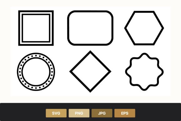 Download Simple Black Outline Geometric Shapes - Shape Collection