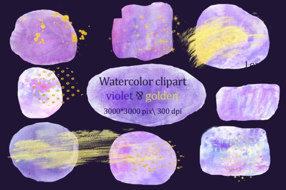 Download Watercolor Cliparts, Violet Spots, Jpg - Spots Collection