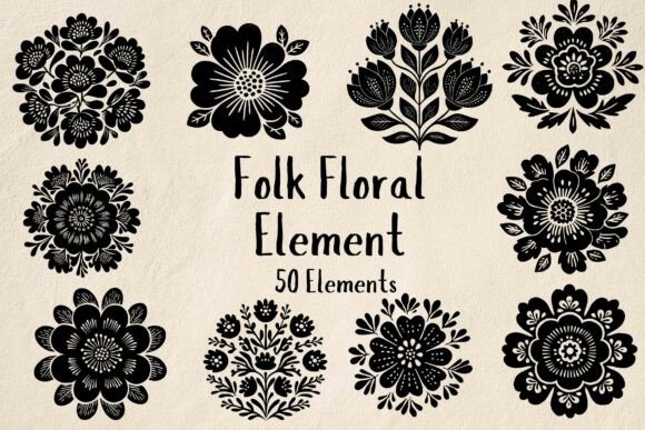 Download Folk Art Floral Element Svg - Floral Collection